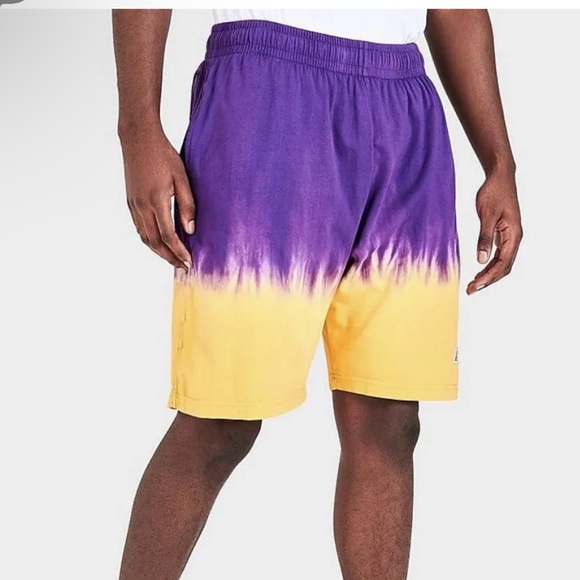 Men’s Mitchell and Ness Lakers Yellow and Purple Ombré Shorts, NWT, Size L - Picture 3 of 5